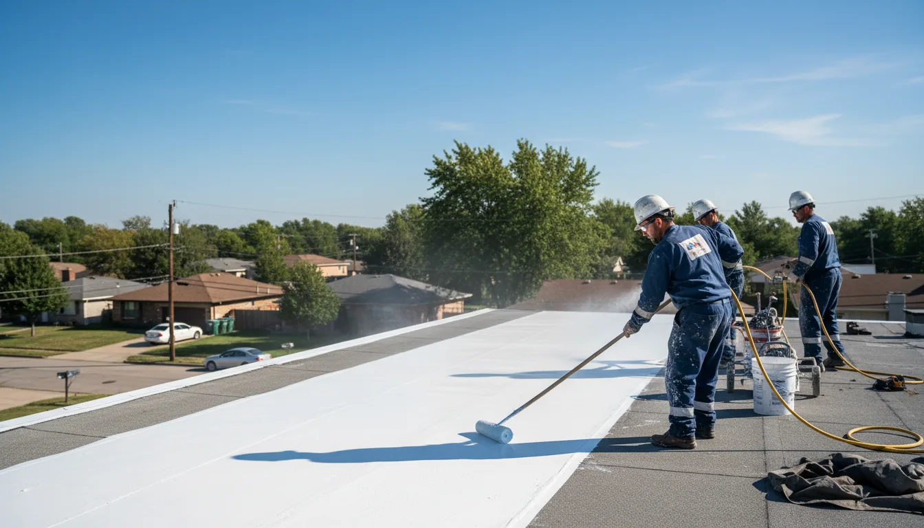 Commercial roof coating in Benton, IL near me